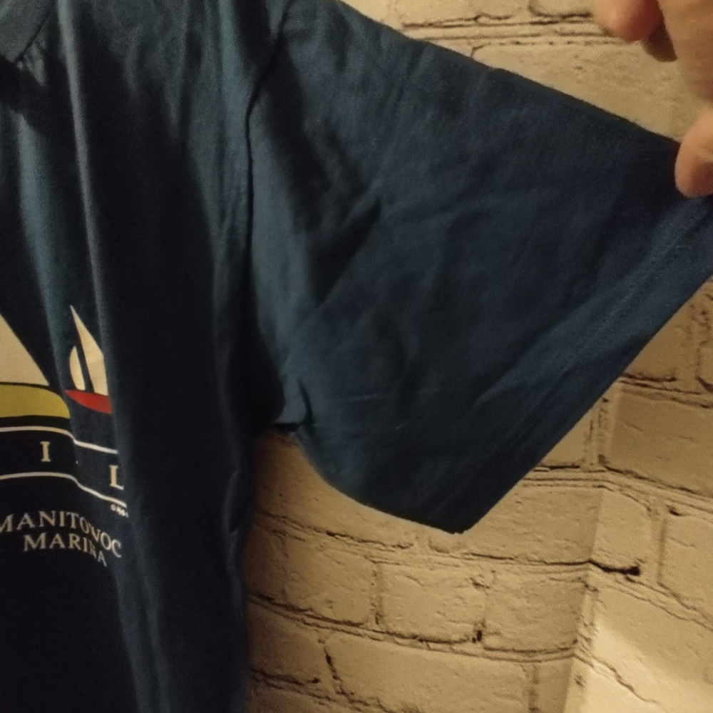 Jerzees Combed Cotton Vintage Large T Shirt SAIL Manitowoc Marina 1999 Large - Picture 8 of 12